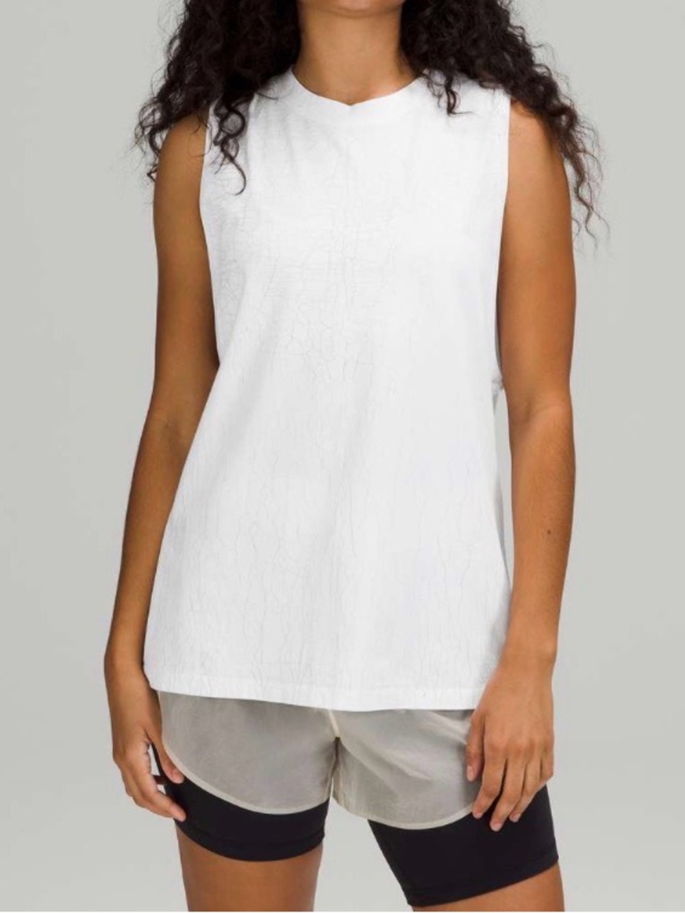Lululemon 🍋 All Yours Tank Top - Thread Dye White Silver Drop